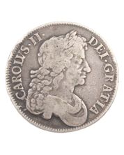 1676 Great Britain silver Crown Charles II nice a/VF