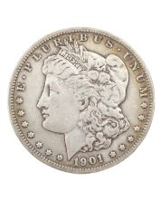 1901 S Morgan silver dollar FINE