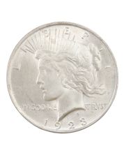 1923 Peace silver dollar UNC