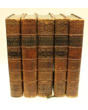 The Works of Francis Bacon 1765 5 Volume Leather Bound Book Set