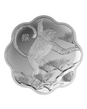 2016 Canada $15 Lunar Lotus Year of the Monkey - Pure Silver Coin