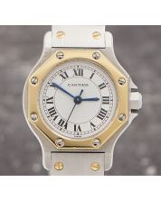 Cartier Santos Octagon Ladies Two-Tone Automatic Ladies Watch 25mm