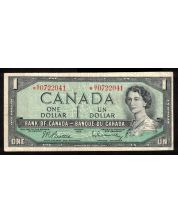 1954 Canada $1 replacement banknote Beattie Rasminsky *N/Y0722041 FINE