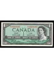 1954 Canada $1 replacement note Beattie Rasminsky *A/A 0319297 Choice UNC