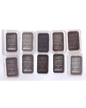 10x 1 oz JM Silver Bars Johnson Matthey 999 Fine Silver