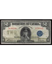 1923 Canada $2 banknote Blue Seal-2 McCavour Saunders R-361288 nice VF+