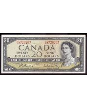 1954 Canada $20 banknote BC-41b F/W8726267 Choice AU