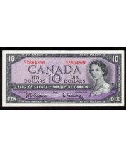 1954 Canada $10 banknote Beattie Rasminsky F/T 2604866 Choice AU