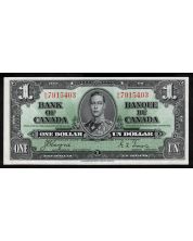 1937 Canada $1 banknote Coyne Towers K/N 7915403 Choice AU