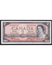 1954 Canada $2 replacement banknote BC-34aA *A/B0025108 Choice AU/UNC