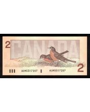 1986 Canada $2.00 banknote Thiessen Crow AUM 5317207 Choice Uncirculated