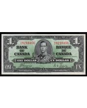 1937 Canada $1 banknote Coyne Towers H/N 8316356 AU