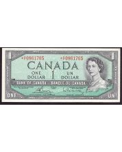 1954 Canada $1 replacement note Bouey Rasminsky *C/F0861765 nice AU