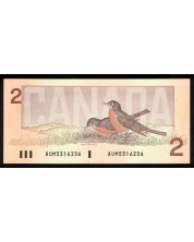 1986 Canada $2.00 banknote Thiessen Crow AUM 5316236 Choice Uncirculated+