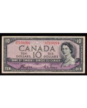 1954 Canada $10 devils face note Coyne Towers A/D7150264 VF+ small pin hole