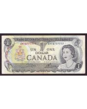 1973 Canada $1 banknote Crow Bouey AMY8777777 VF