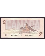 1986 Canada $2 replacement note Theissen Crow BRX3392572 Choice UNC