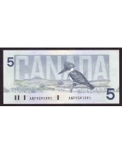 1986 Canada $5 banknote Knight Theissen ANP 9391991 Choice UNC