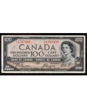 1954 Canada $100.00 devils face banknote Beattie Coyne A/J 1767486 nice VF