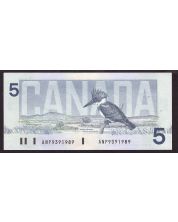 1986 Canada $5 banknote Knight Theissen ANP 9391989 Choice UNC