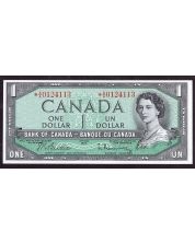 1954 Canada $1 replacement note Beattie *A/A0124113 BC-37bA Choice UNC+