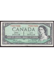 1954 Canada $1 replacement note BC37bA *O/Y 0077959 VF+