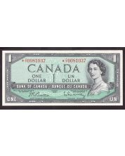 1954 Canada $1 replacement note BC37bA *O/Y 0081037 Choice AU/UNC