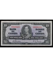 1937 Canada $10 banknote Gordon Towers S/D 8026181 nice AU