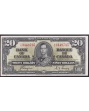 1937 Canada $20 banknote Coyne Towers H/E3448735 nice AU