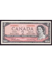 1954 Canada $2 banknote Beattie Rasminsky Y/U8369961 Choice Uncirculated