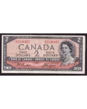 1954 Canada $2 devils face note Beattie Coyne E/B2146455 nice VF+