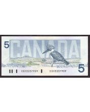 1986 Canada $5 banknote Crow Bouey BBPN EOH 52379090 Choice AU/UNC