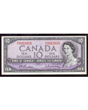 1954 Canada $10 banknote Beattie Rasminsky S/V 9623858 Choice Uncirculated+