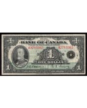 1935 Canada $1 banknote Osborne Towers A 2713362 nice VF