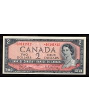 1954 Canada $2 replacement note Beattie Rasminsky *A/B 0141812 Choice UNC