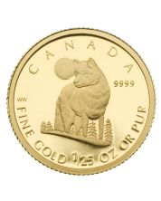 2007 Canada 50 Cent The Wolf 1/25 Oz Pure Gold Coin .9999 Fine RCM