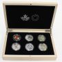 2008 - 2014 Set of 6 Canada 25 cent Coloured Coins Bird Series 