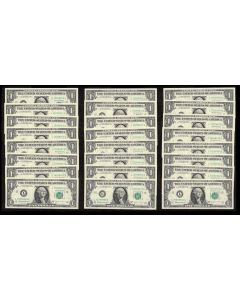 24x 1963 B $1 dollar FRN L San Francisco consecutive L35258901-24G CH UNC+