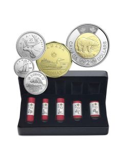 2017 Canada Classic Canadian Coins Special Wrap - 5 Roll Collection $2 $1 50 25 10 5 cent coins 