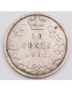 1882H Canada 10 cents F