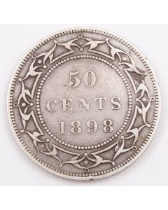 1898 small w Newfoundland 50 cents F