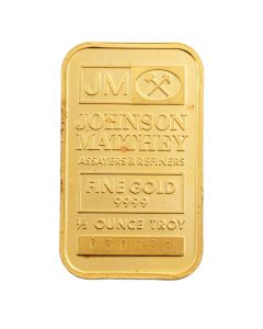 1/2 oz Johnson & Matthey JM .9999 Pure Fine Gold Bar – Vintage Bullion