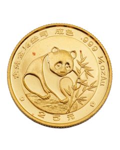 1988 China 1/4 oz Gold Panda – 25 Yuan – .999 Fine Gold