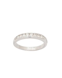 18K White Gold 0.56ct Diamond Ring VVS2-VS1 Size 8.75