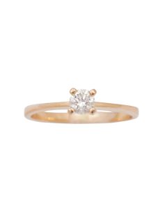 14k Yellow Gold Solitaire Diamond Ring – 0.20 Carat VS2 Clarity, Size 4.75