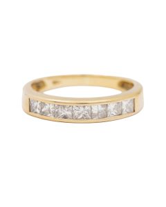 18K Yellow Gold Channel-Set Diamond Band – 0.75 Carat Total Weight Size 5.5