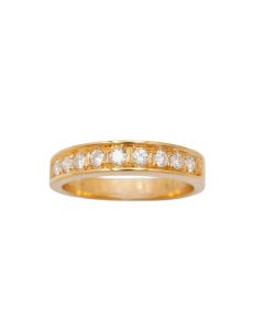 14K Yellow Gold Diamond Band – 0.33 Carat Total Weight Size 5