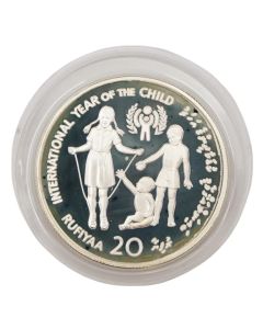 1979 Maldives 1979 Maldives 20 Rufiyaa silver coin Year of the Child Gem Proof