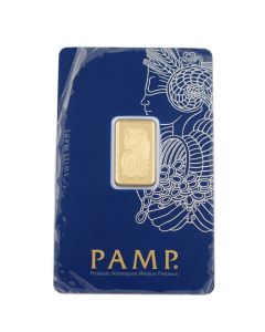 5 Gram PAMP Suisse Lady Fortuna  .999 Fine Silver Bar - Sealed In Assay Card