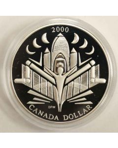 2000 Canada Voyage of Discovery Proof Silver Dollar